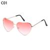 Vintage Ocean Lenses Outdoor Goggles Metal Frame Heart Shaped Sunglasses Sun Glasses Gradient