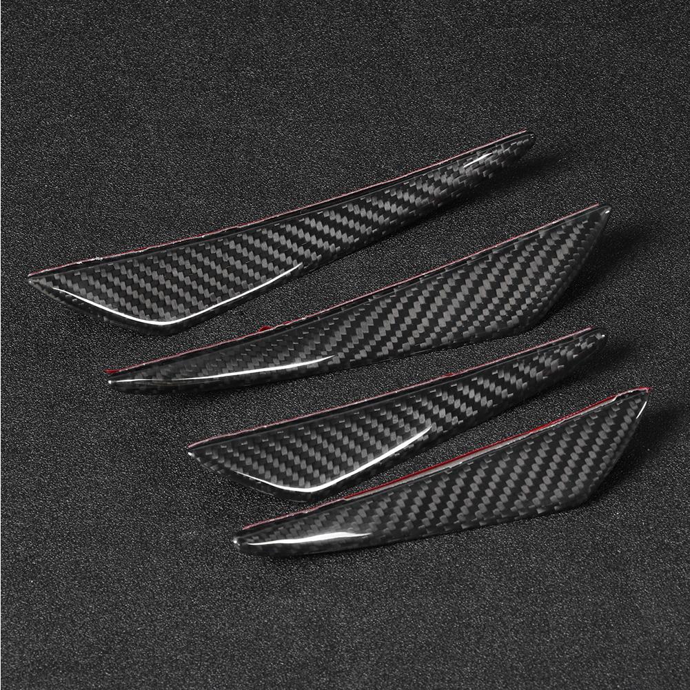 4Pcs Set Universal Carbon Fiber Bumper Canards Lip Spoiler Fit for Honda