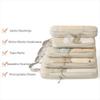 5Pcs 5 in 1 Set Waterproof Travel Organizer Bag Mesh Surface Foldable Clothes Storage Bag with Handle Compression