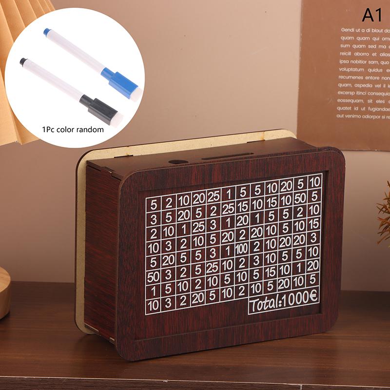 Копилка деревянная копилка 1000/2000/3000/5000/10000 евро с копилкой многоразового использования с целью сбережения и коробками с числами