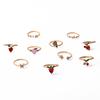 Apple Peach Strawberry Cherry Butterfly Grape Fun Ring 10-piece Ring Set