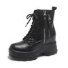 Fashion New 2024 Women Platform Ankle Boots Winter Chunky Sneakers Casual Vulcanized Shoes 10CM High Top Leather Short Boots Women Mujer
