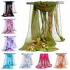 Women Fashion Lady Flower Print Long Chiffon Scarf Butterfly Shawl Silk