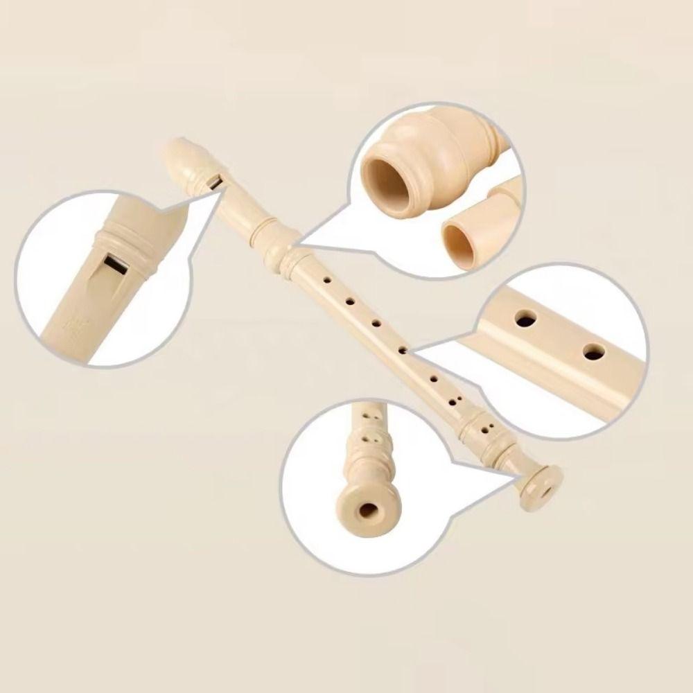 Food Grade ABS Eight Hole Clarinet Easy Adjustable Vertical Flute Soprano Recorder Kids Children