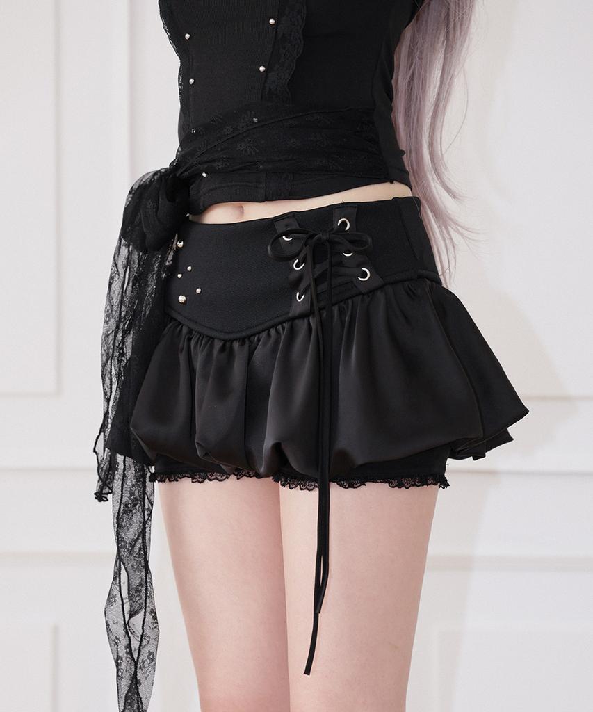 Шорты-юбка с корсетом Chelikwili Bubble Skort - Черные