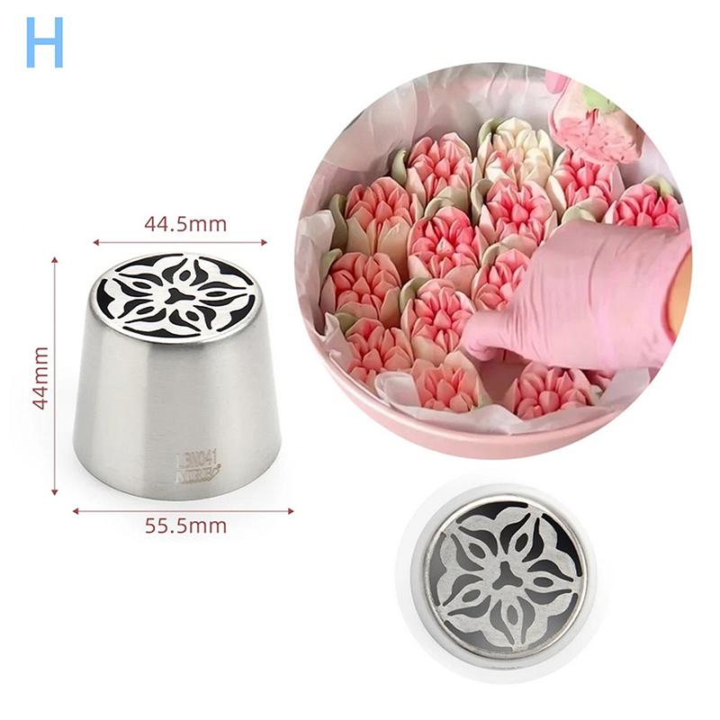 1 шт., насадки для глазури в виде тюльпана из нержавеющей стали, насадки для украшения кондитерских изделий, декоратор для кексов и тортов, роза