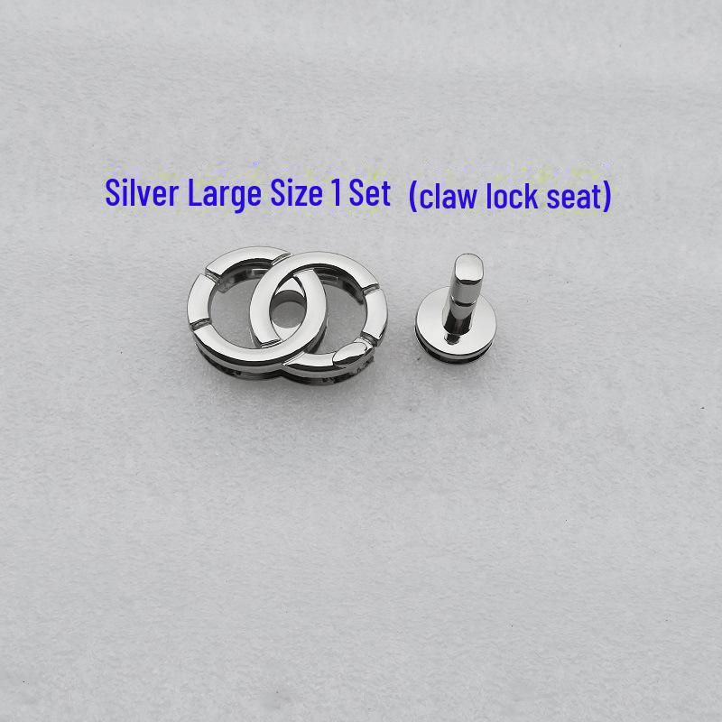 Diamond-Shaped Black Crossbody & Shoulder Bag with Gold/Silver Gilded Twist Lock Hardware