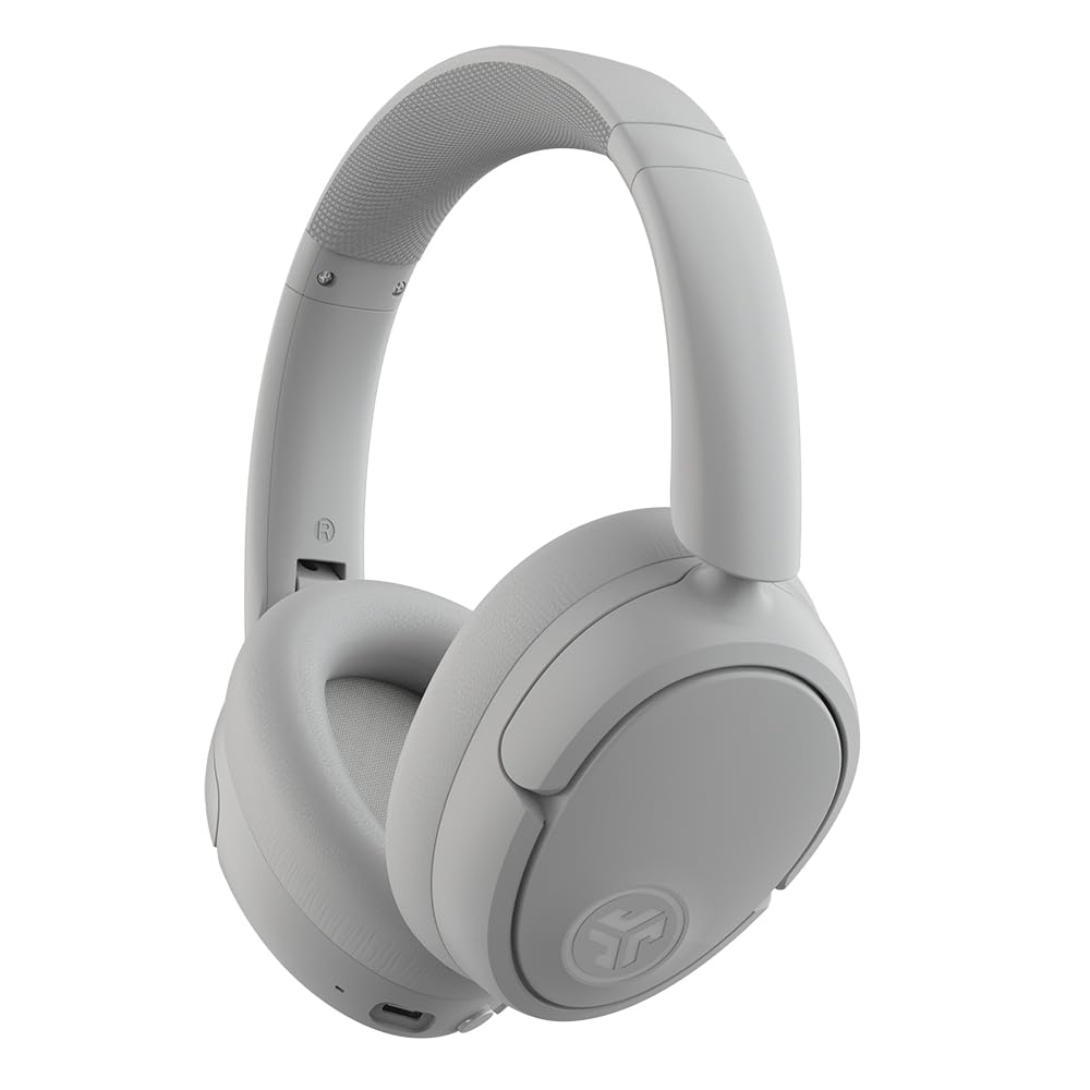 JLab JBuds Lux ANC Wireless Bluetooth Noise with Long Compatible with iPhone and Cloud White Headphones, Cancelling, Mic, Playtime, Android,
