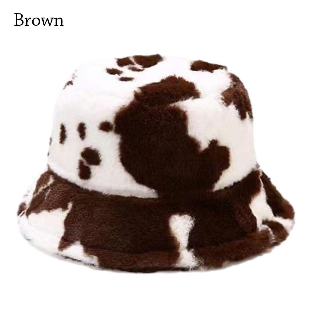 Cow Stripe Bucket Hat Soft Panama Hat Outdoor Fisherman Cap Men Women