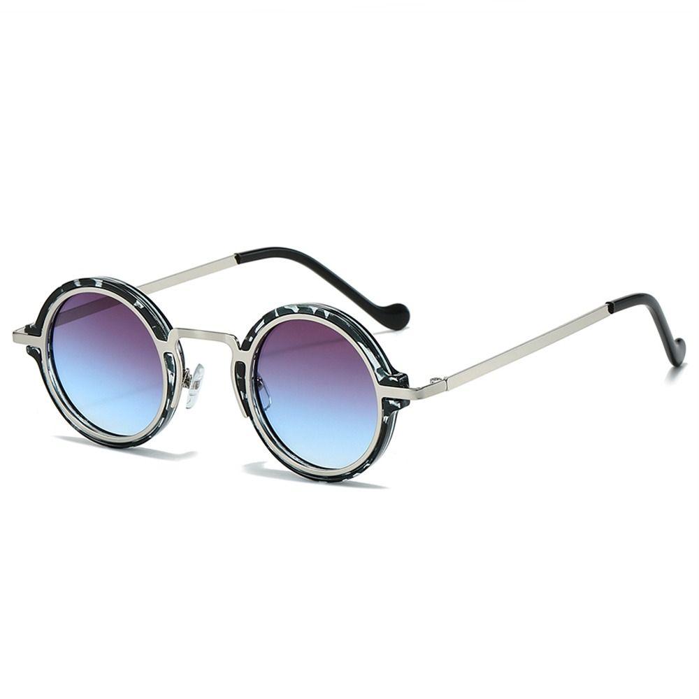 Vintage Metal Frame Small Round Sunglasses Uv400 Protection Driving Sun Glasses Punk Shades For Women & Men