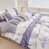 Twill Abraded Thickened Bed Four-piece Set Three-piece Set Bed Sheet Quilt Cover Pillowcase