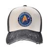 Star Treks Starfleet Trucker Hats Accessories Retro Distressed Cotton Baseball Cap For Unisex Adjustable