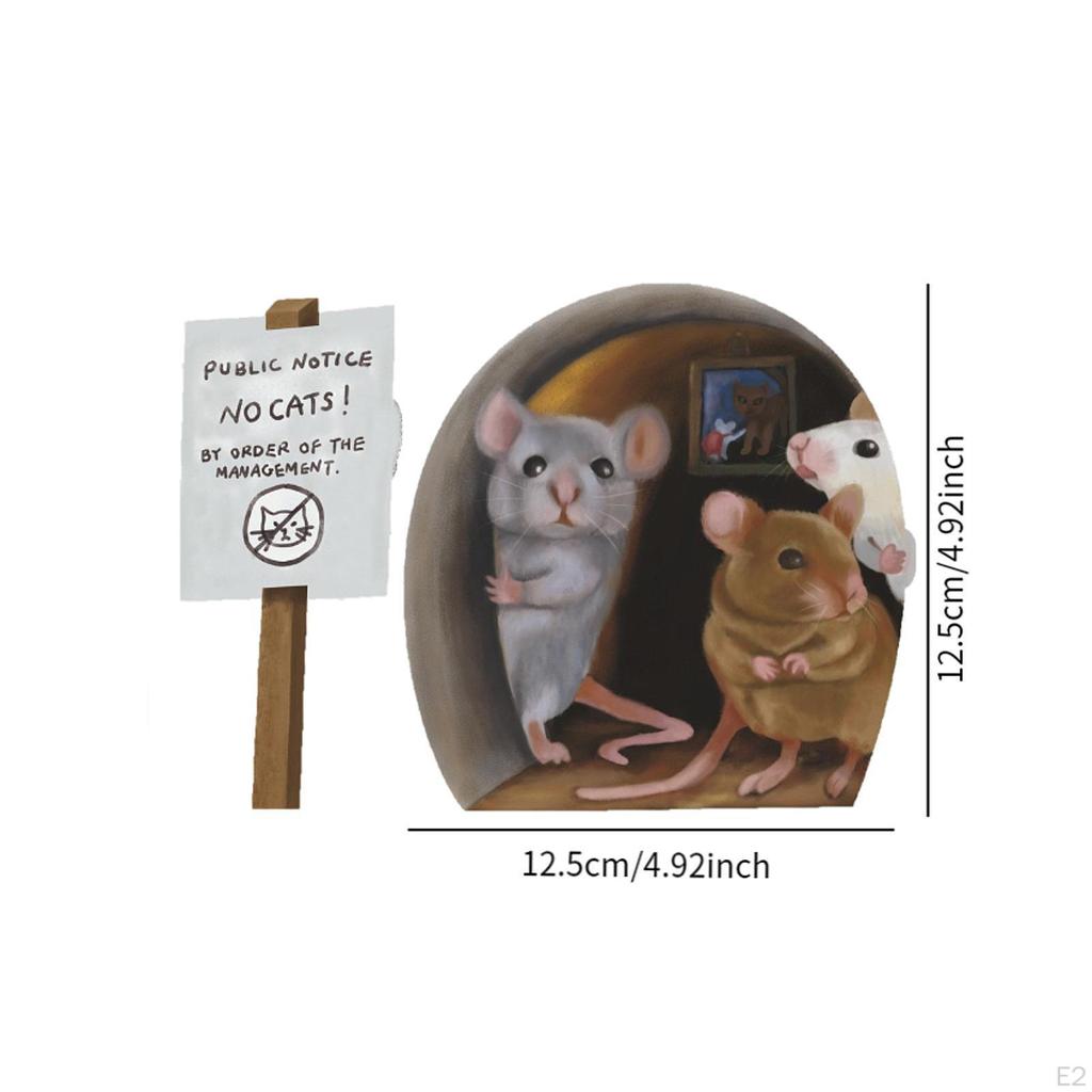 Наклейка на стену «Мышиная нора», наклейка «Мыши дома» для плинтуса, украшение дома, имитация, плитка «Мыши»