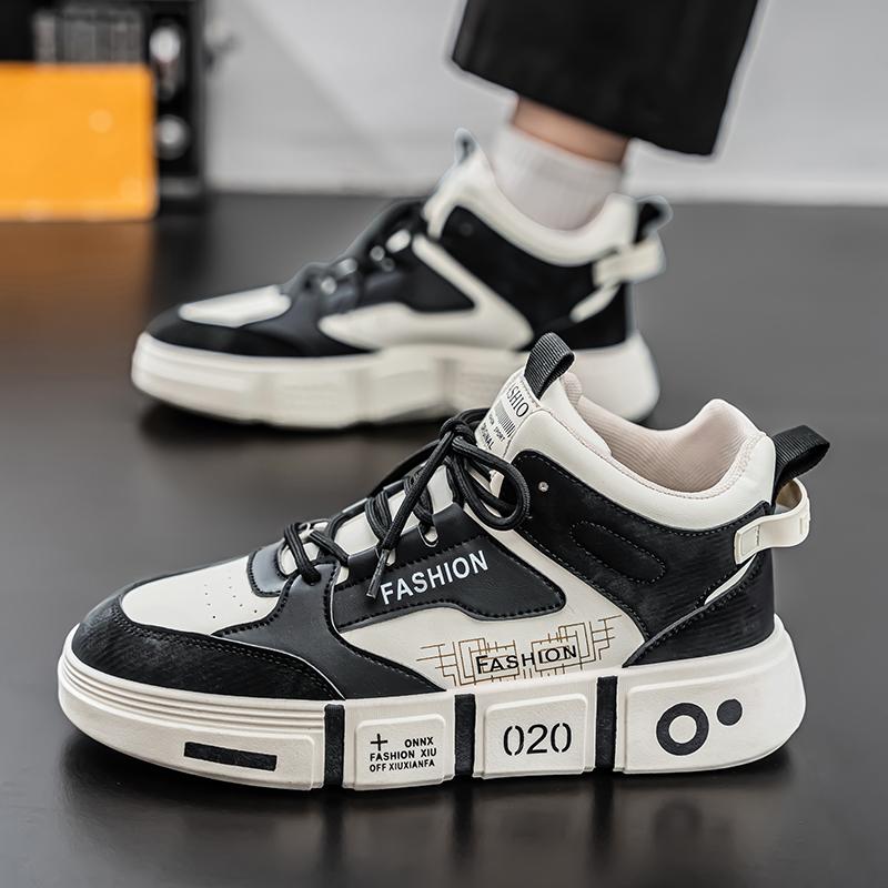 Putian High-top Shoes Men's 2024 New Spring and Autumn Sports Aj Medium-top Board Shoes Students Winter Trend Casual White Shoes