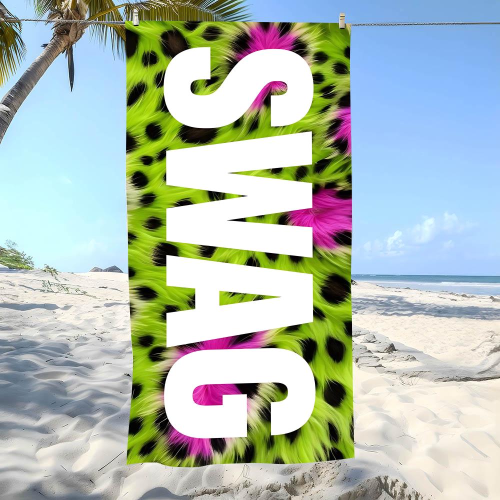 Стильное полотенце в стиле Swag, пляжное полотенце, большого размера, супервпитывающее, мягкое, для плавания, пляжные полотенца для мужчин, женщин
