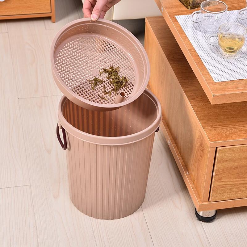 Круглое ведро для чайных отходов Jimeijiduo с крышкой