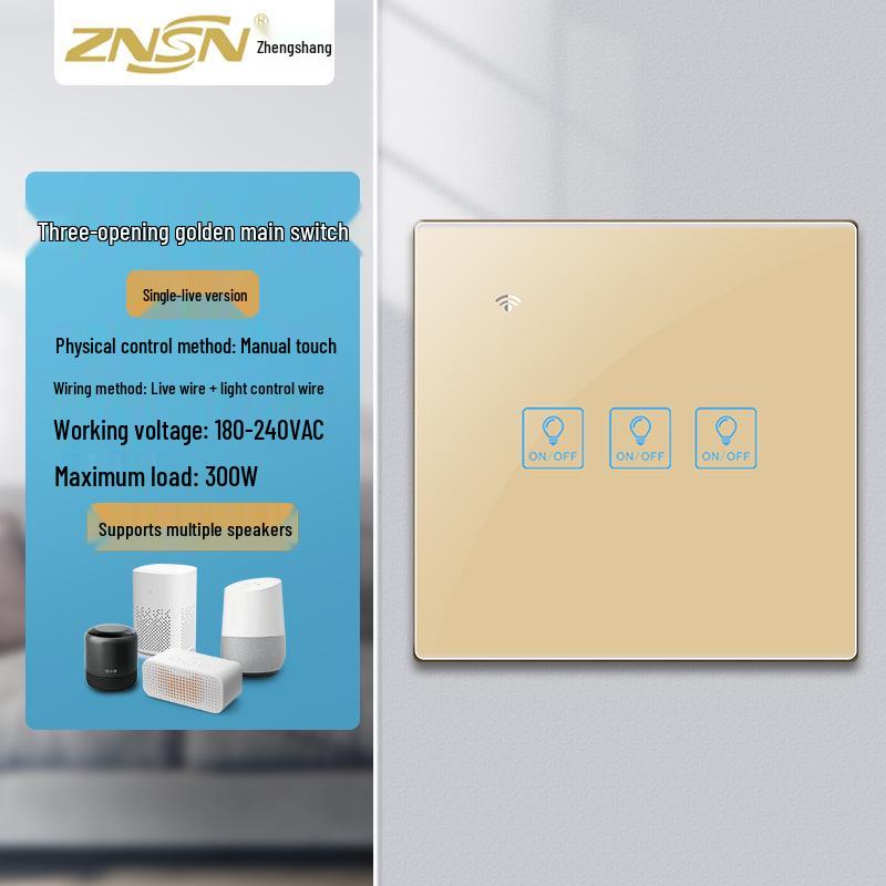 Умный WiFi выключатель Zhengshang C4 с функцией граффити и голосовым управлением для Alexa/Google, стандарт ЕС
