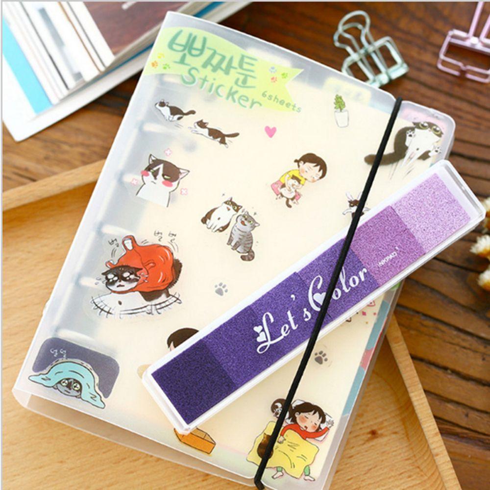 1 Pc Kids Toys Non-Toxic Gradient Color Ink Pad DIY Inkpad Rubber Stamp Oil Based Finger Print Nice Gift for Children Stamp