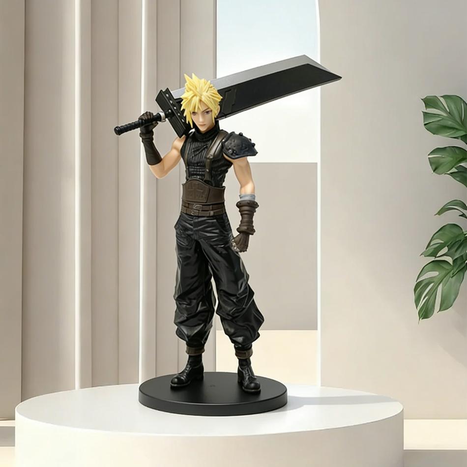 Best Anime Peripherals: Cloud Strife Standing Pose PVC Action Figure - Collectible Model Toy, Perfect Gift for Boys