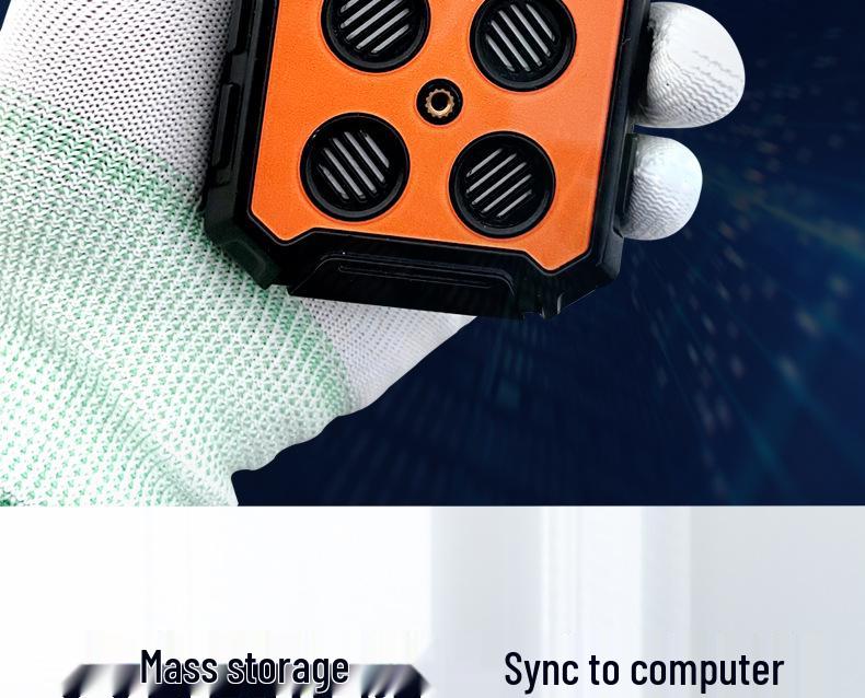 Portable 4-in-1 Gas Detector for Combustible Gas, Hydrogen Sulfide, Oxygen, and Carbon Monoxide with Alarm