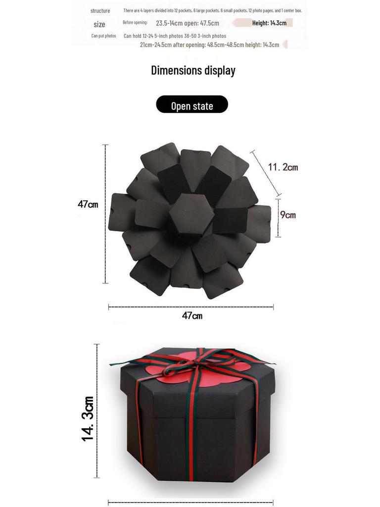 Коробка-взрыв в форме шестиугольника: Сделай сам Ручной работы Фотоальбом и Креативная Коробка-сюрприз