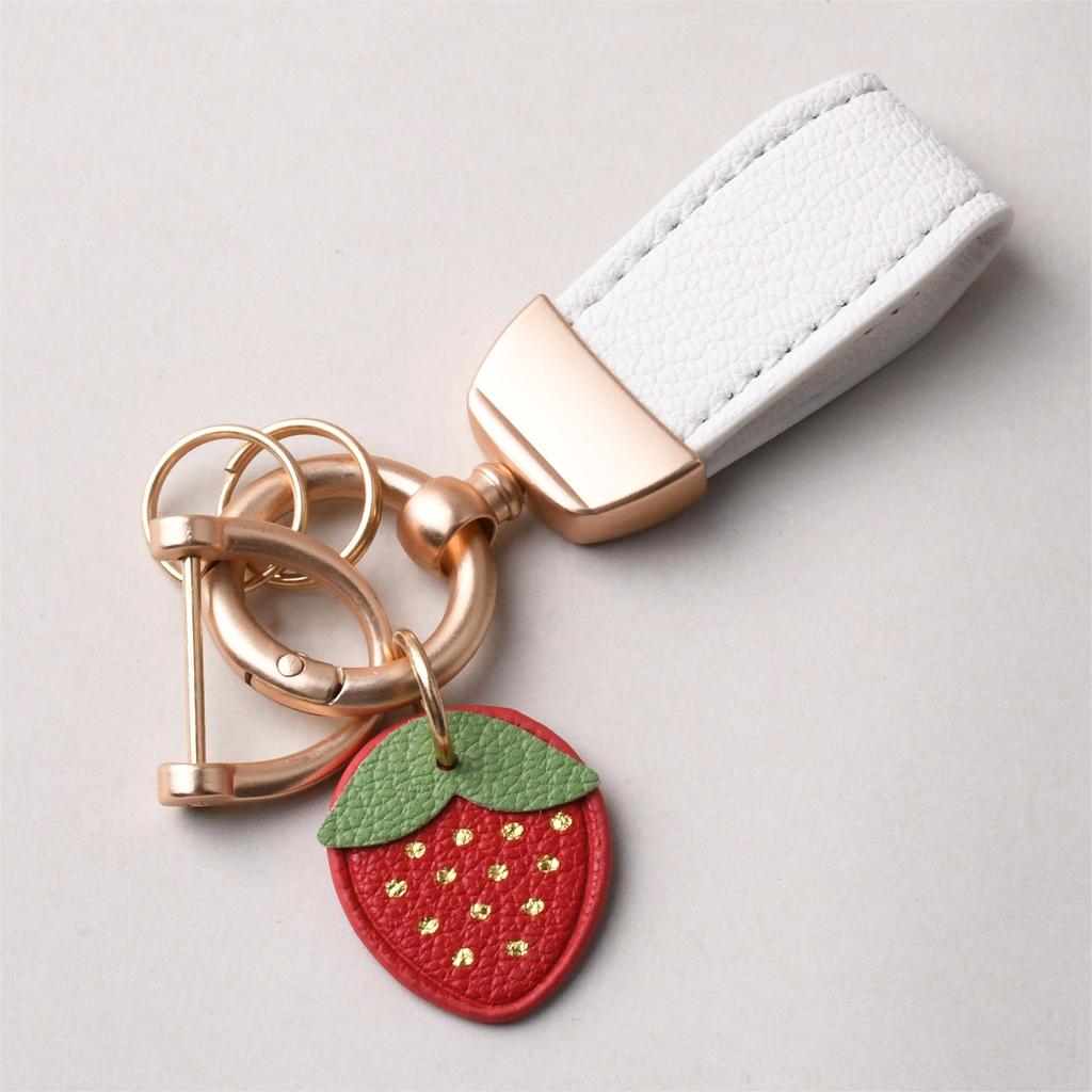 Модный брелок для ключей, роскошный металлический короткий кожаный цветок, автомобильный брелок, подвеска, раздельный брелок, женский брелок, аксессуары