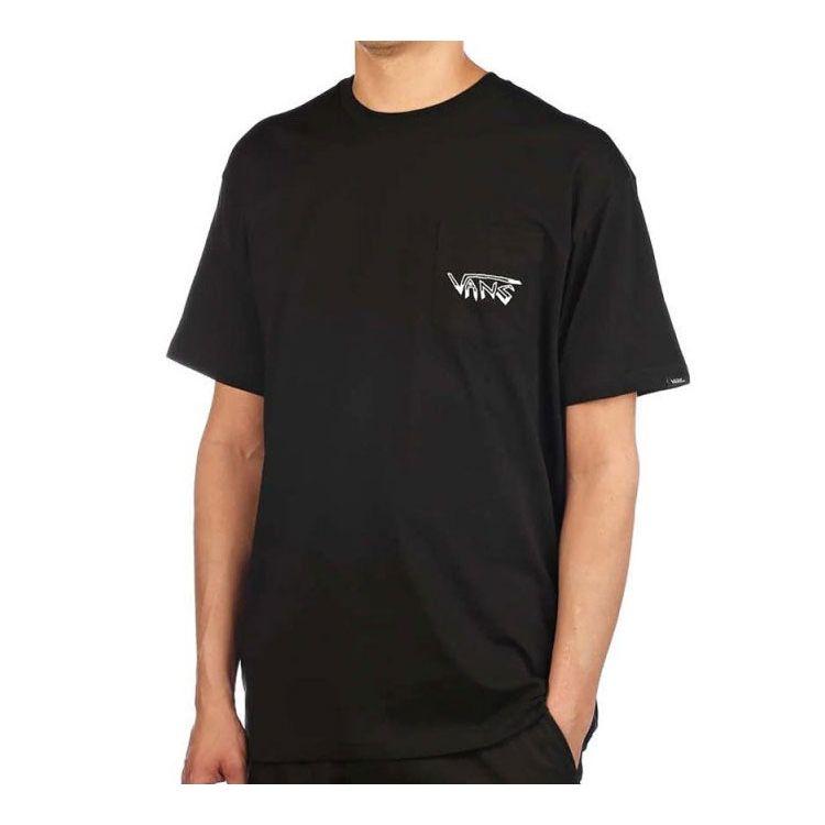 Vans Футболка с коротким рукавом и принтом скелета для мужчин, черная, с коллаборацией VN0A4MQDBLK