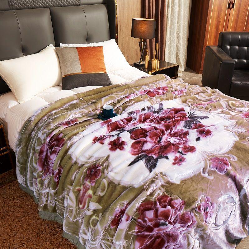 G5Z Двухслойное Утолщенное Рашель Одеяло - Уютное Осенне-Зимнее Покрывало для Пар или Свадебное Покрывало