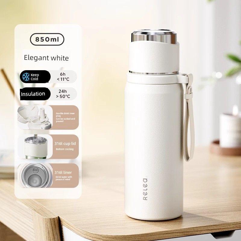 Wubiological Large-Capacity Thermos Cup for Girls, High-Looking Water Cup, 2025 New Model, Portable Sports Cup for Students