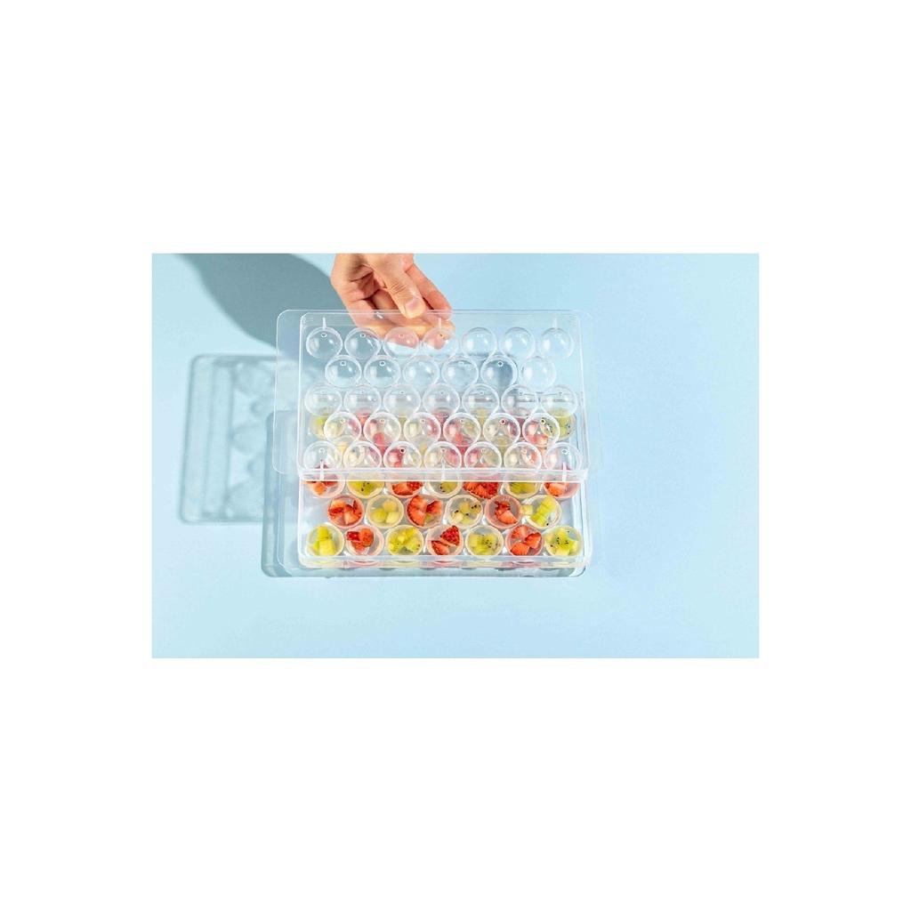 Мраморная форма для льда из 33 частей, круглая форма для льда из 33 камер с крышкой, форма для льда для презентации коктейлей