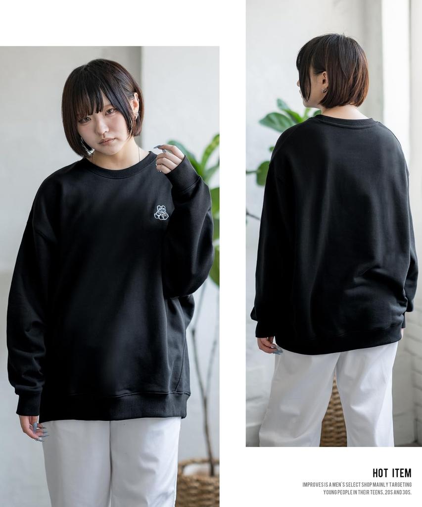 [IMPROVES] [SIDEWAYSTANCE] Embroidered One-Point Fleece Sweatshirt