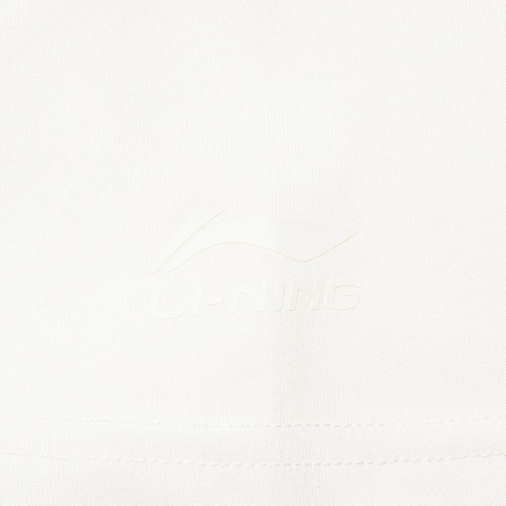 Li-Ning Vine Logo Printed Casual Short Sleeve T-Shirt Men Tops Off-White Green AHST447-5
