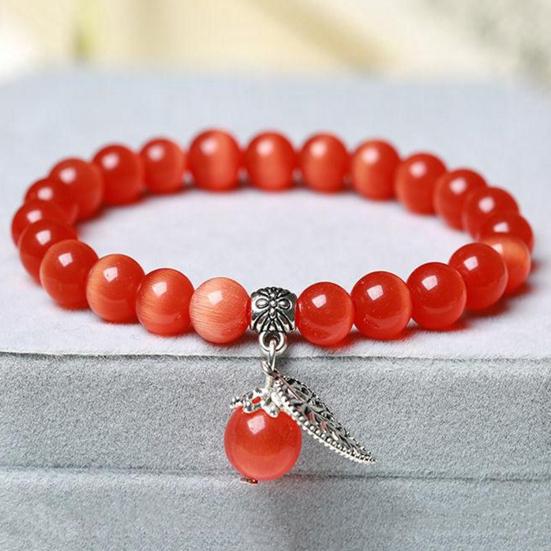 Женский браслет в этническом стиле, гладкая эластичная веревка, полировка ручной работы, украшение, привлекательные опаловые бусины