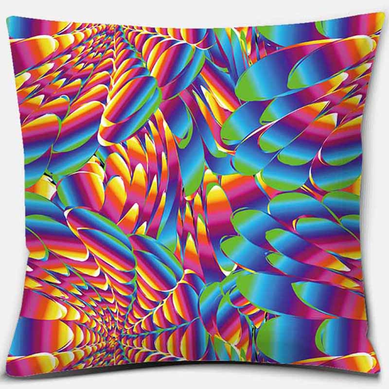 Квадратная наволочка с радужным принтом, украшение для дома, автомобильный чехол для дивана, 45 см * 45 см