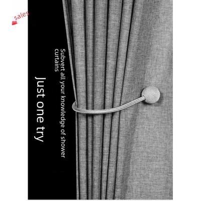 Водонепроницаемая занавеска для душа из искусственного льна - полиэстер 235 г, плотный однотонный цвет, идеально подходит для перегородок в ванной комнате