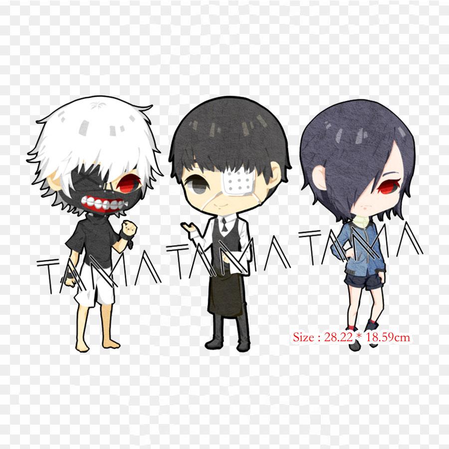 Cartoon Tokyo Ghoul Chibi Iron On Patches For Clothing Applique Stickers On Clothes Heat-Sensitive Custom Patch