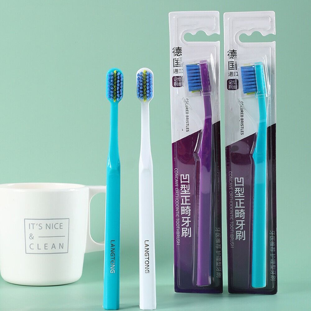 Soft Bristles Orthodontic Cleaning Brush PP Handle Clean Orthodontic Braces