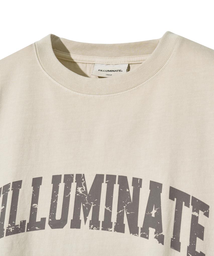 FILLUMINATE Essential Arch Logo Pigment T-Shirt - Beige