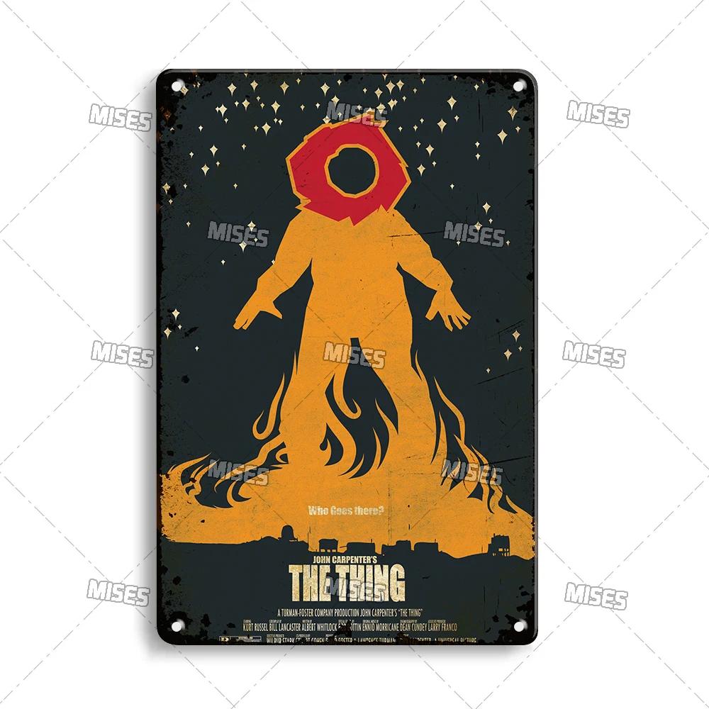 MISES Movie The Thing Metal Plaque Industrial Decor Metal Sign Vintage Metal Tin Sign Bar Home Metal Poster Old Decorative Plate