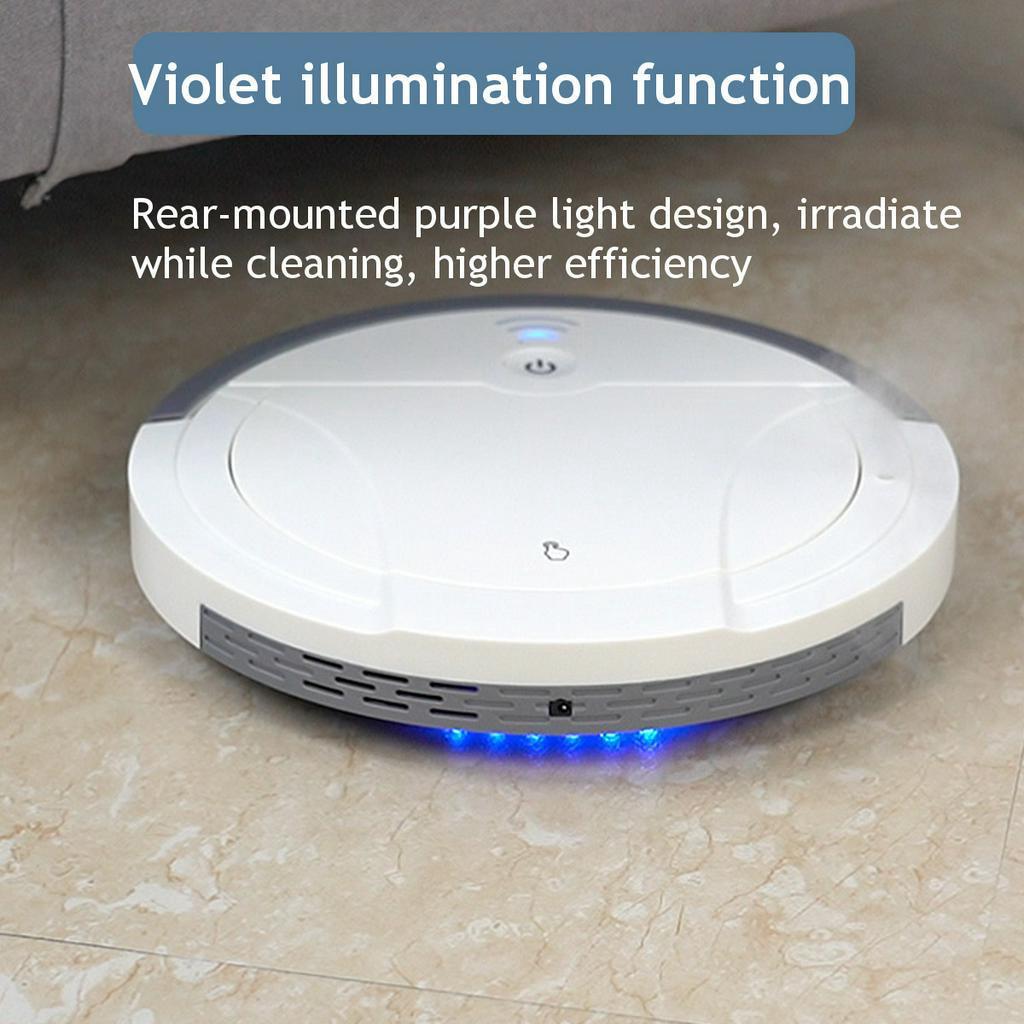 5-in-1 Fully Automatic Multifunctional Smart Robot Vacuum Cleaner USB Charging Sweeping Robot Dry/Wet UV Disinfection Cleaner