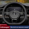 Кожаная накладка на руль автомобиля для Volkswagen Tiguan T-cross Teramont Polo Jetta Caddy T-roc Tayron Crafter 2025 Аксессуары