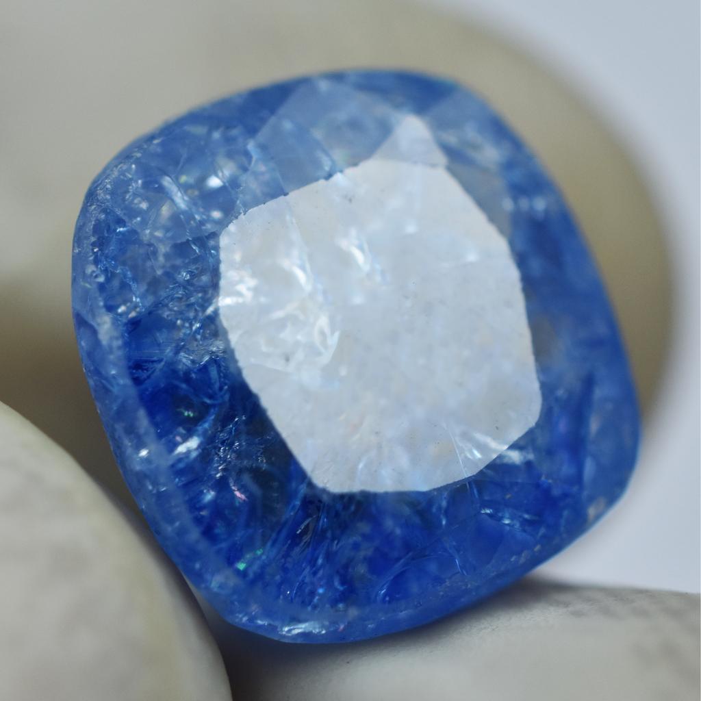 8.45 Carat Square Cushion Shape Natural Blue Sapphire Loose Gemstone