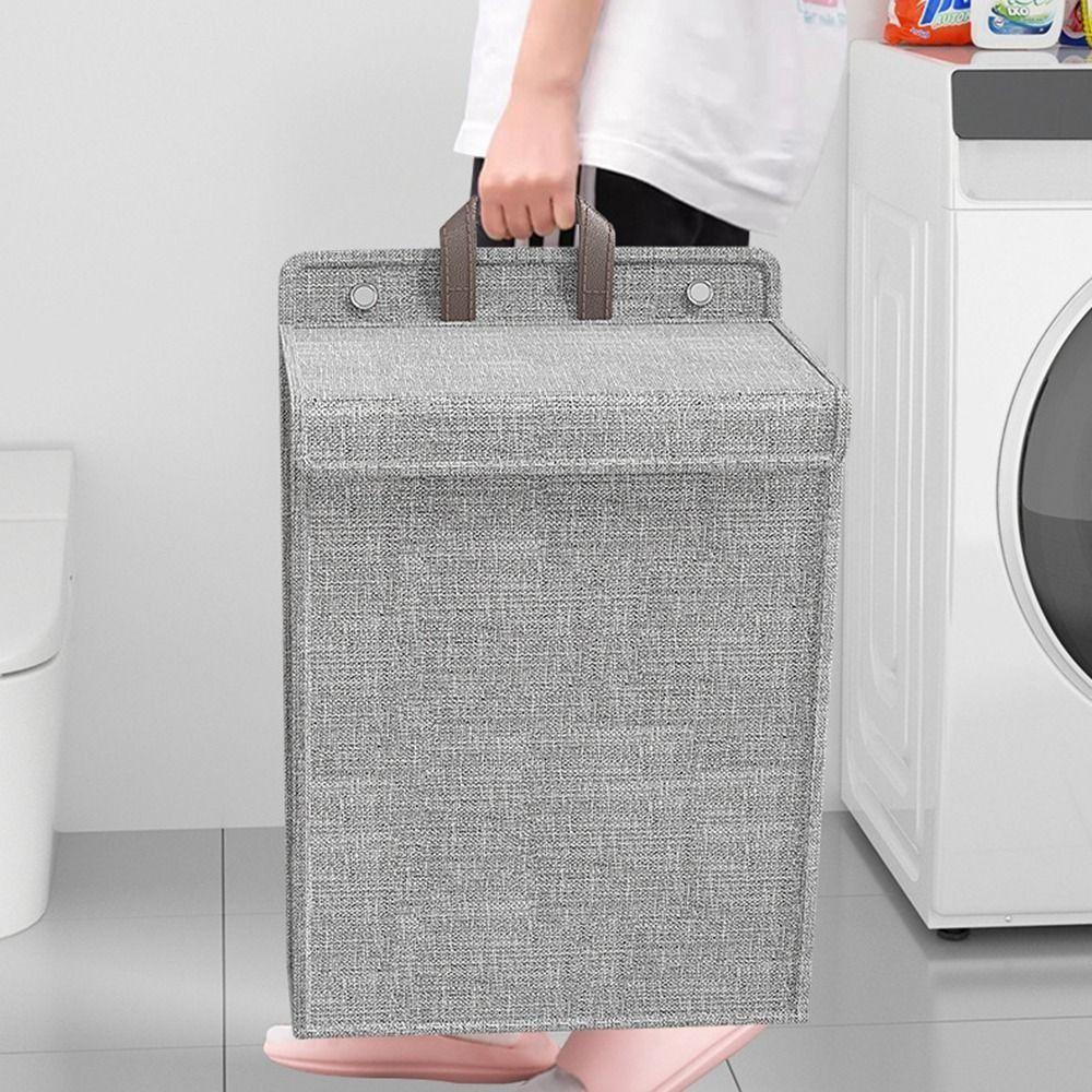 Wall-mounted Dirty Clothes Basket Punch Free Collapsible Laundry Basket  Wardrobe