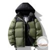 Новая зимняя мужская графеновая утепленная куртка с капюшоном контрастного цвета, утолщенная и теплая, 90% белого утиного пуха, стильная пара