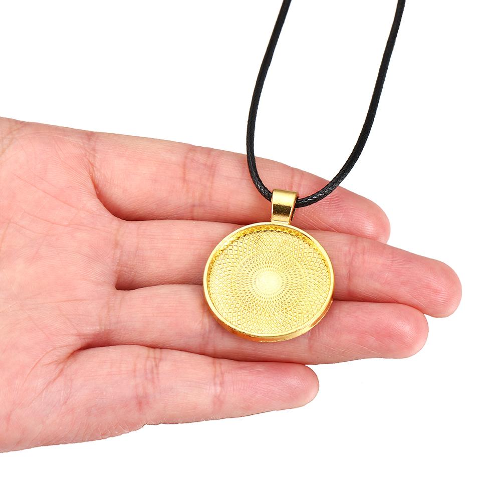 5 шт./лот, 25 мм, основа для кабошона, безели, пустая и восковая нить для ожерелья, основа для кабошона, принадлежности для самостоятельного изготовления ювелирных изделий