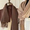 New Korean Women's Winter Scarves High Quality Knitted Scarf Vintage Stripe Pattern Scarves Outdoor Warm Scarves