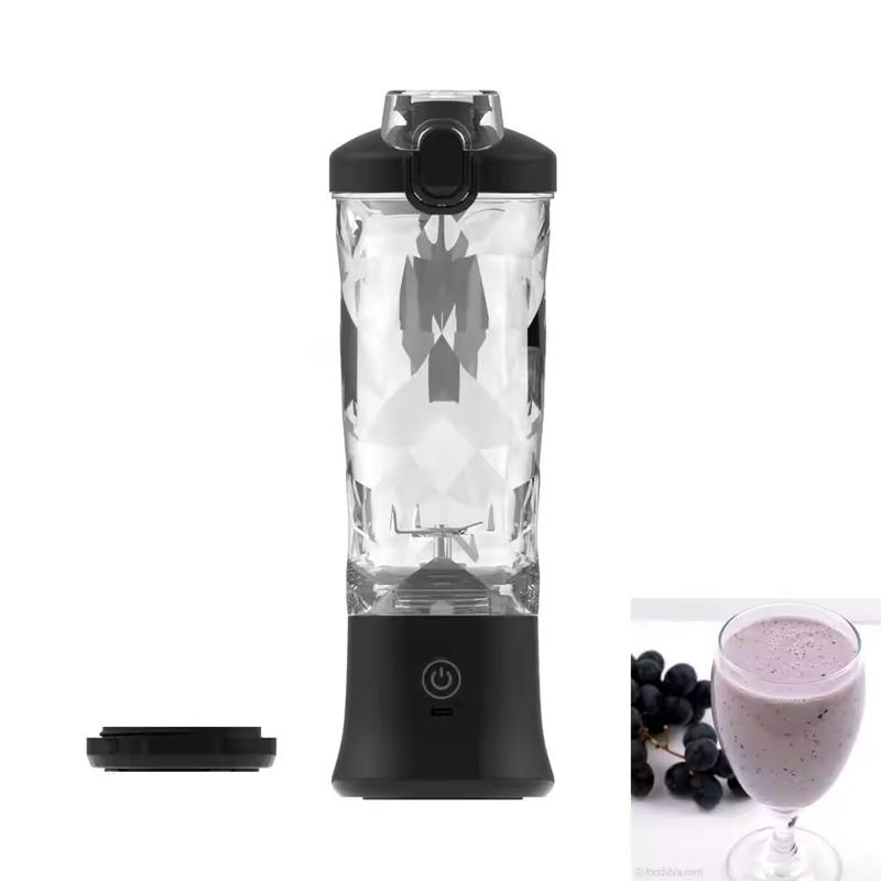 Portable multi-functional fresh juice blender with USB charging, large mixing juicer, gym fruit blender, 600ml