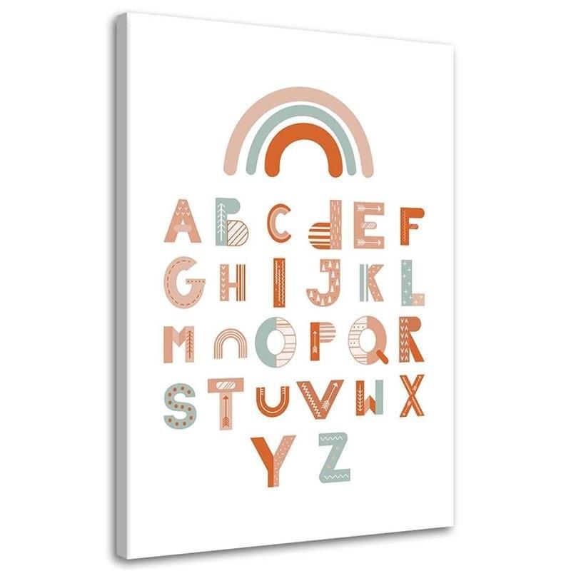 Печать на холсте, Алфавит