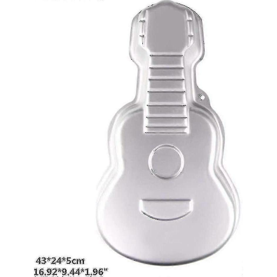 3d Aluminum Cake Pan Diy Guitar Shape Baking Mold Birthday Cake Mold Kitchen Supplies Coworker Gifts