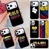 Чехол для телефона с флагом Колумбии для Apple iPhone 17 Air 16E 15 14 Plus 13 12 11 Pro Max Mini Funda Cover